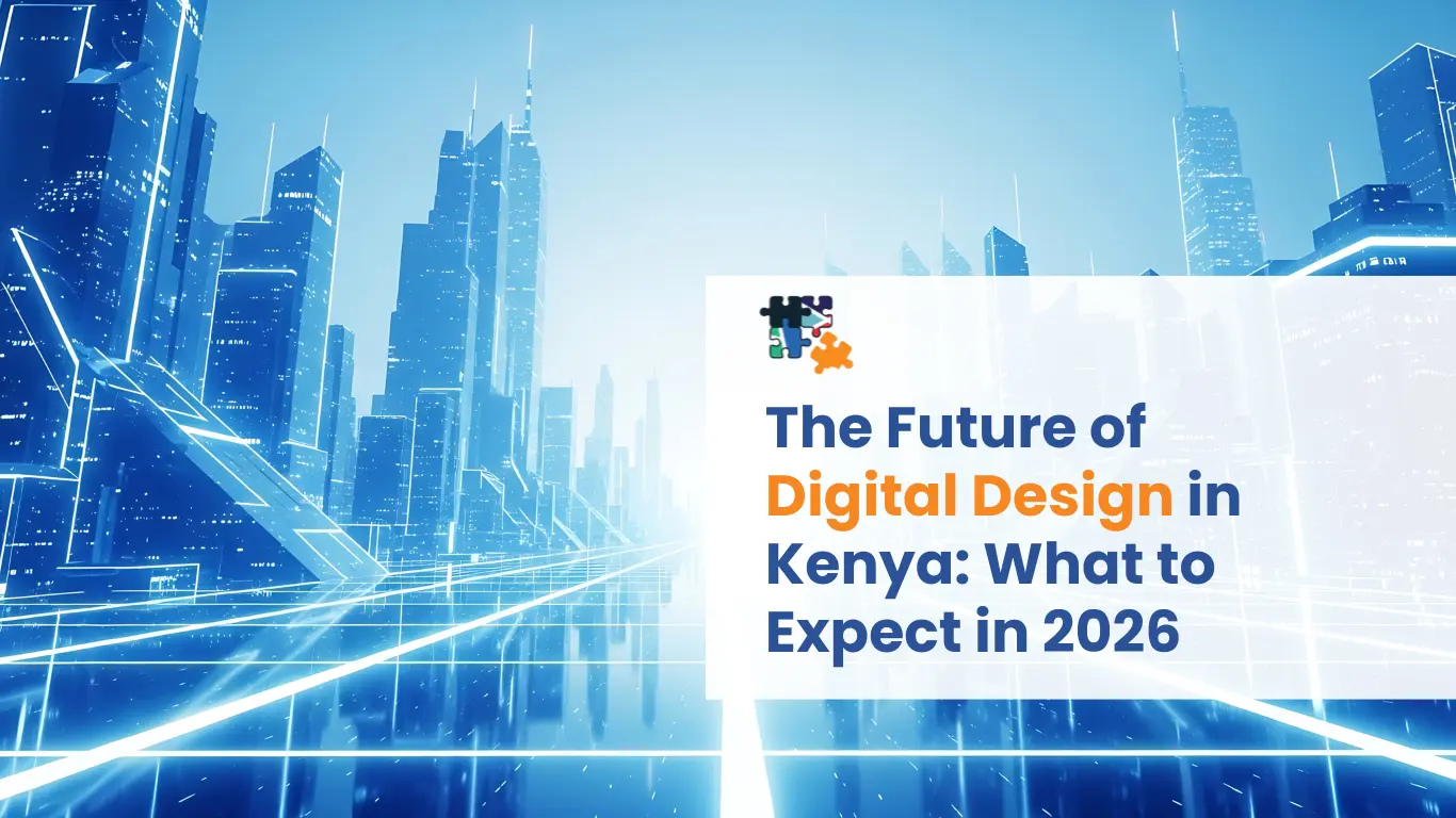 Futuristic digital city skyline representing the future of digital design in Kenya in 2026 with modern technology smart infrastructure and innovation trends shaping Kenyan businesses and creatives.